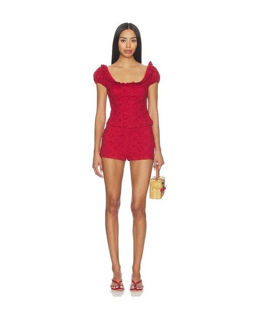 BY.DYLN Red X Revolve Aisling Top
