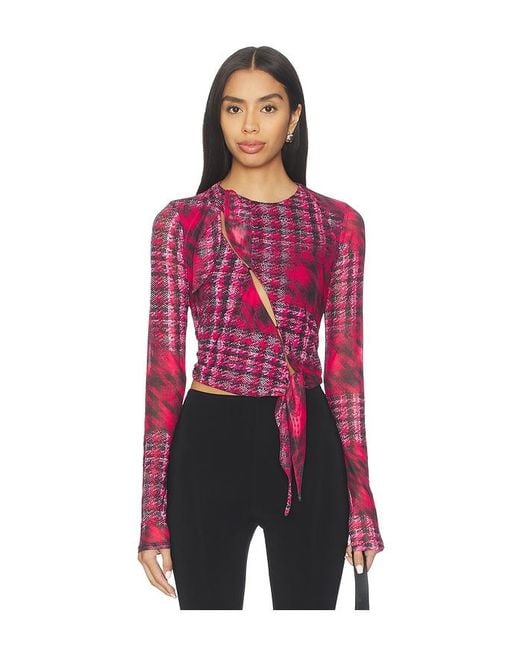 AFRM Red Chaya Top