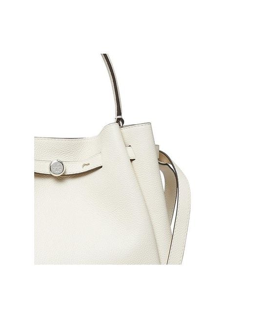 Tory Burch White Romy Bucket Bag