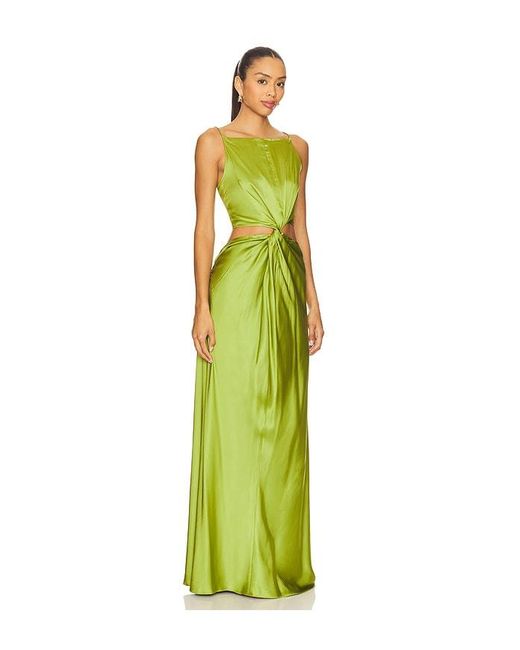Lovers + Friends Green Diamanto Gown