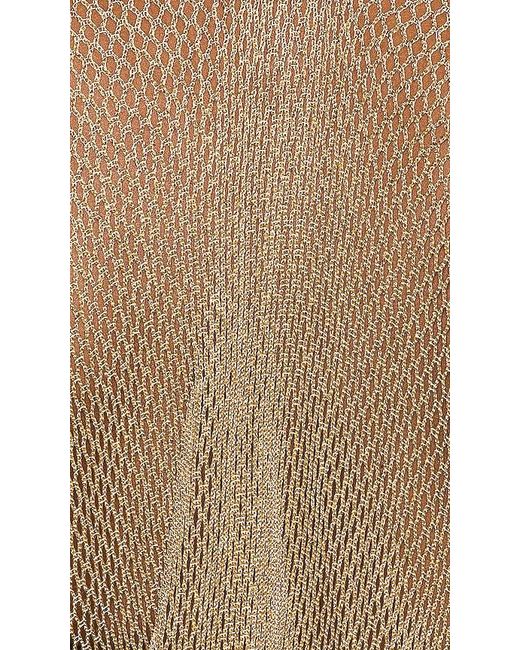 Luli Fama Metallic Golden Queen Long Caftan