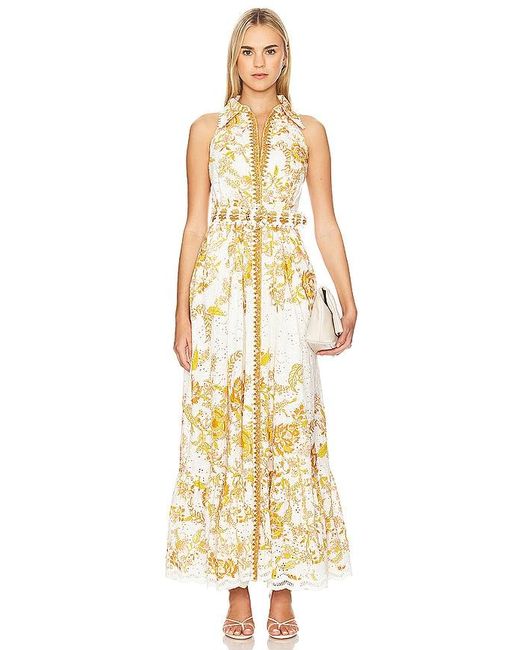 Hemant & Nandita Metallic Belted Maxi Dress