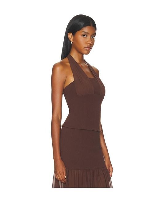 Seven Wonders Brown Nyra Tailored Halter Top