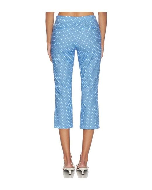 Caroline Constas Blue Andi Capri Pants