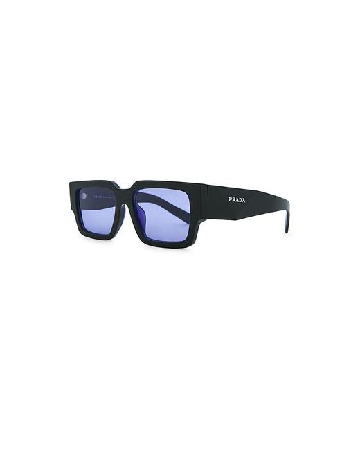 Prada Blue Rectangular Sunglasses for men