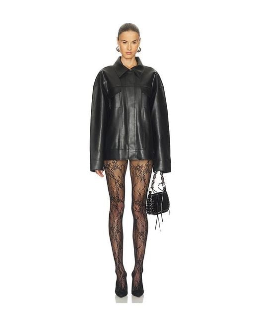 Norma Kamali Black Oversized Jean Jacket