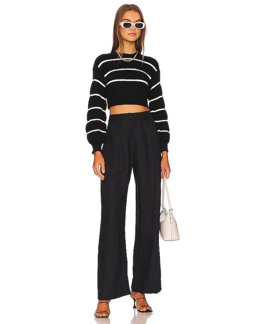 superdown Black Sophia Stripe Sweater