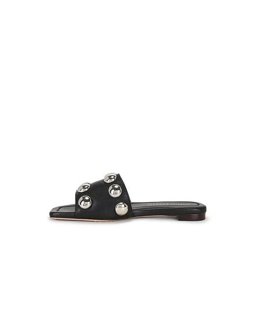 Loeffler Randall Black Hayes Studded Flat Sandal