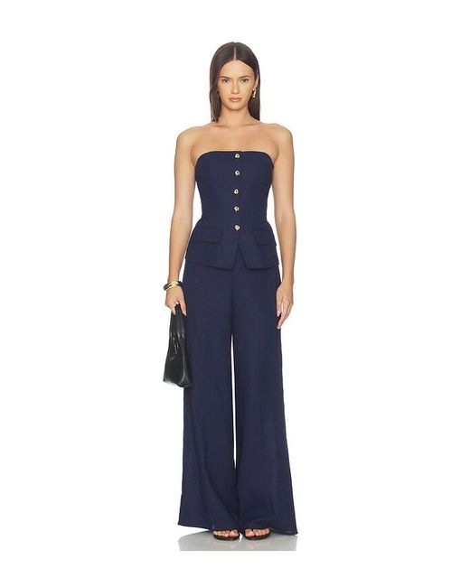 Generation Love Blue Kelela Linen Pants