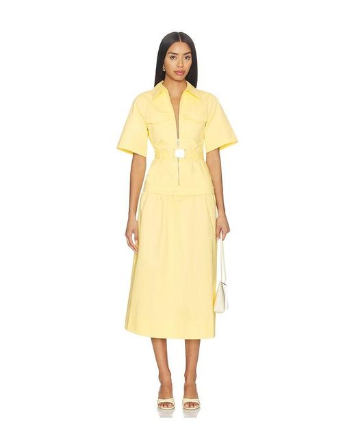 ALIGNE Metallic Pearl Belted Dress