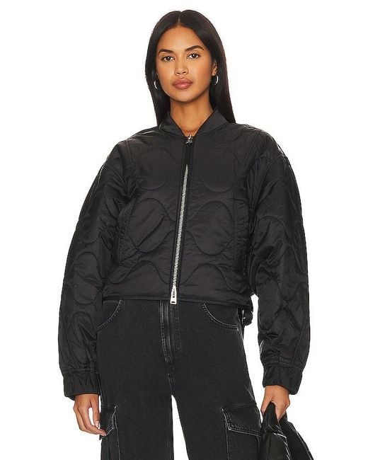 Agolde Black X Shoreditch Ski Club Iona Quilted Jacket