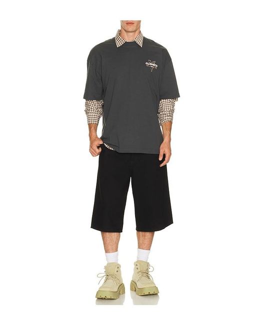 AllSaints Black Pentacle Crew Neck Tee for men