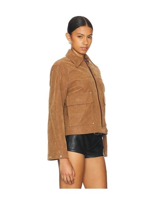 Free People Brown X We The Free Blair Faux Suede Jacket