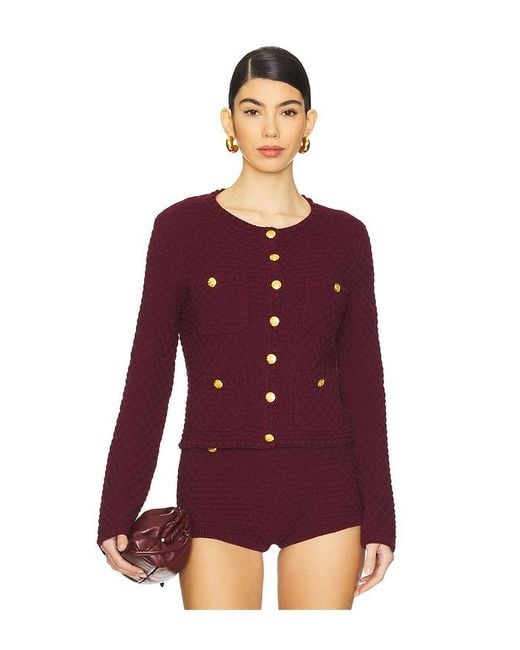 MAJORELLE Red Evaline Cardigan