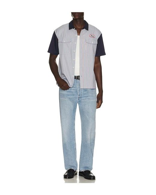Brixton Blue Builders Olson Woven Shirt for men