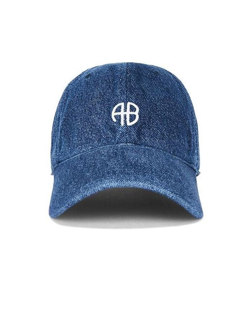 Anine Bing Blue Jeremy Baseball Cap Ab