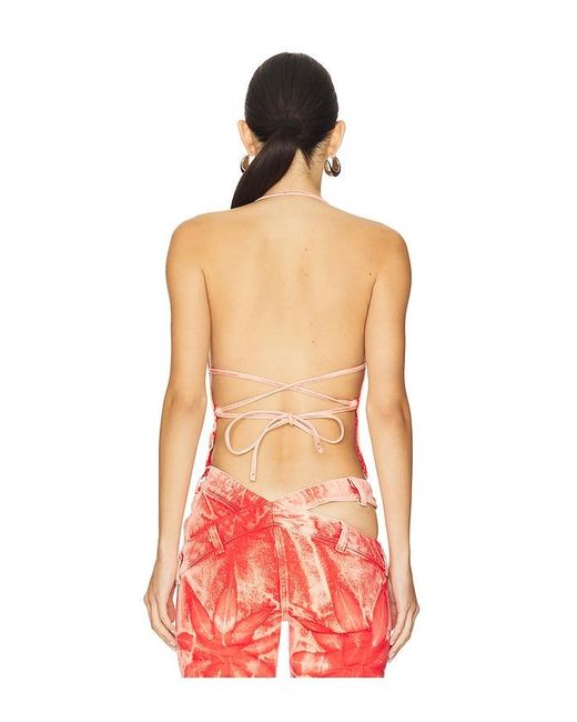 MASHA POPOVA Red Love Heart Bandana Top