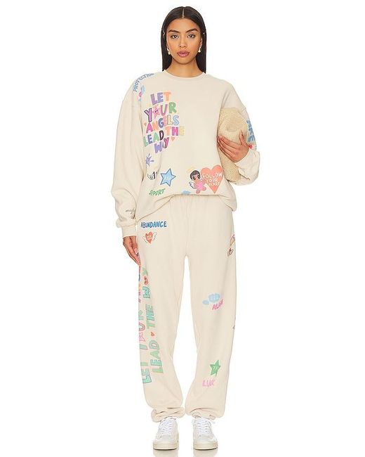 The Mayfair Group Natural Angels All Around You Crewneck