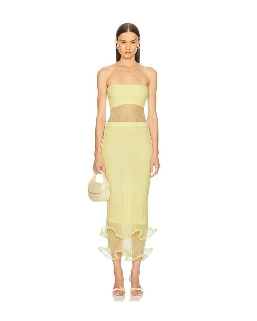 Jonathan Simkhai Yellow Kelso Skirt