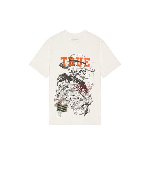 True Religion White Stone Sashiko Tee for men