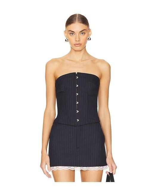 Lovers + Friends Blue Elodie Top