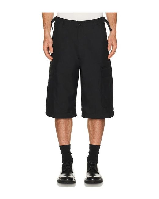 vowels Black Zip Off Cargo Pants for men