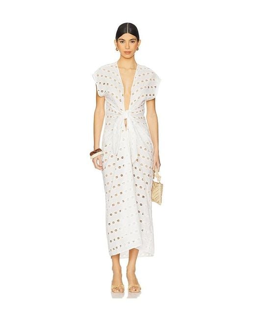 ViX White Sasha Long Cover Up