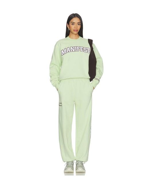 The Mayfair Group Green Manifest Classic Crewneck Sweatshirt