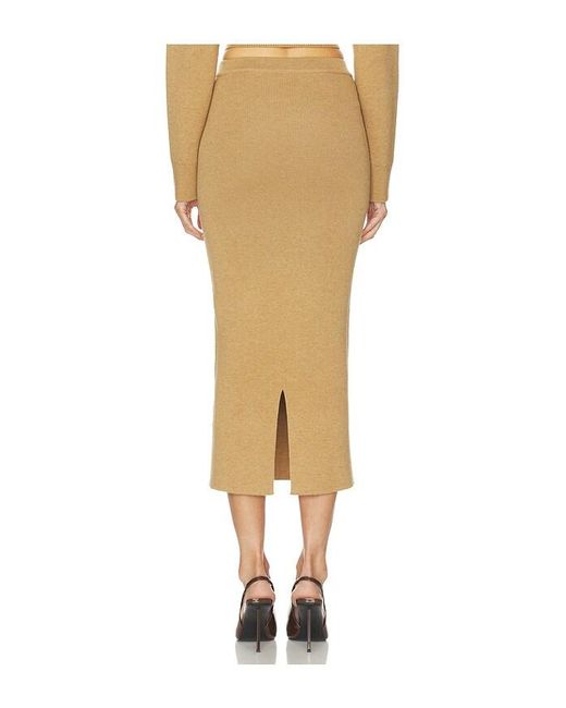 Camila Coelho Natural Costansa Midi Skirt