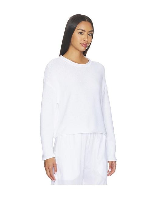 Leset White Mae Crewneck