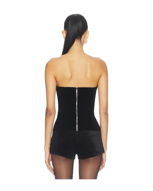superdown Black Anika Strapless Top
