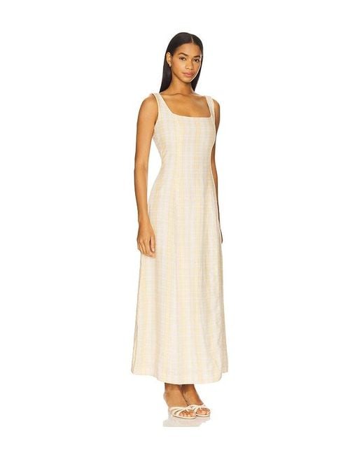 Faithfull The Brand White Lenise Midi Dress