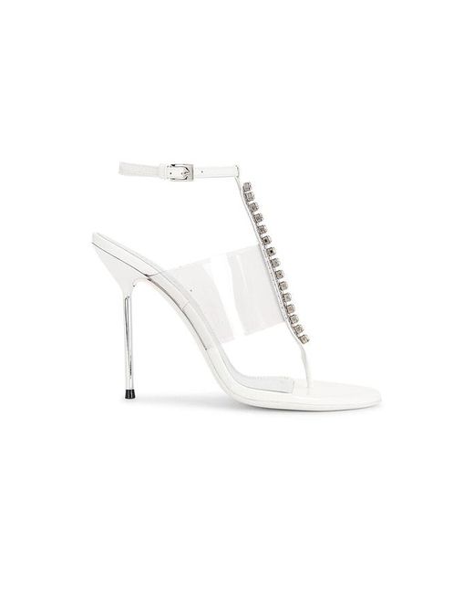 Paris Texas White Lidia T-Strap Sandal