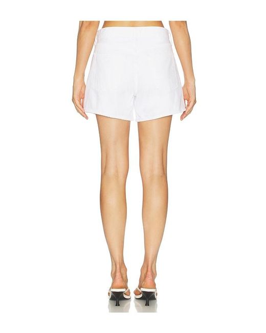 Agolde White Long Parker Shorts