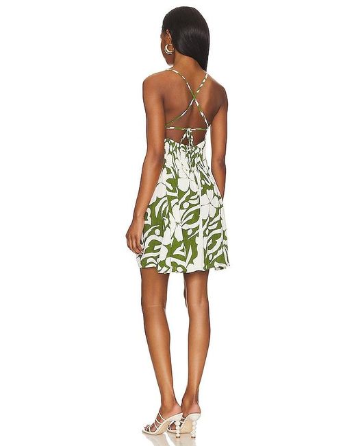 Faithfull The Brand Yellow Diletta Mini Dress