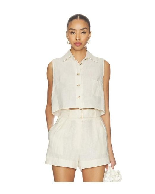 Hevron White Katja Top