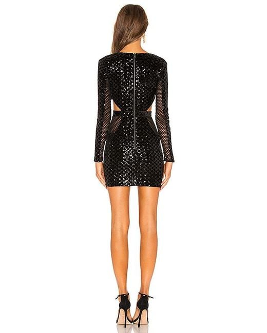 Michael Costello Black X Revolve Elise Mini Dress