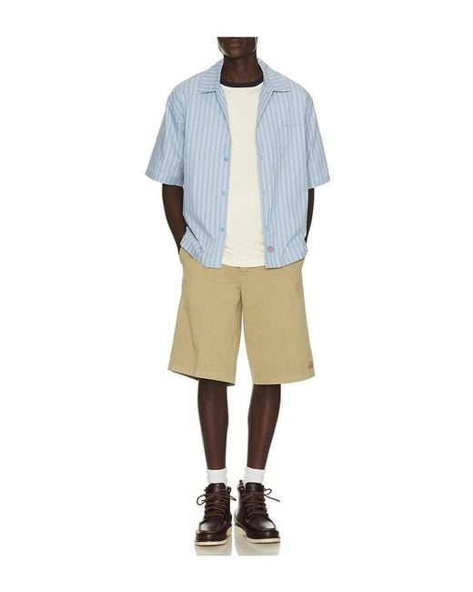 Dickies Blue Venedocia Stripe Shirt for men