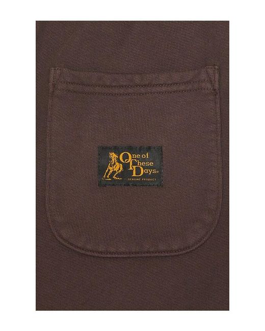 One Of These Days Brown Mustang Athletics Sweat Short for men