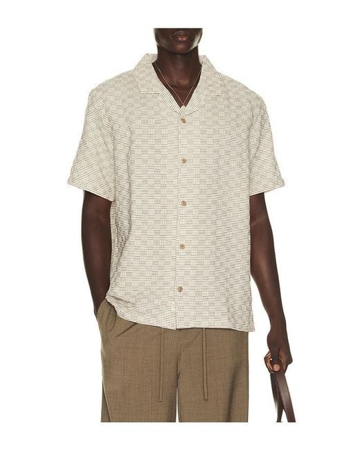 Marine Layer Natural Dobby Resort Shirt for men