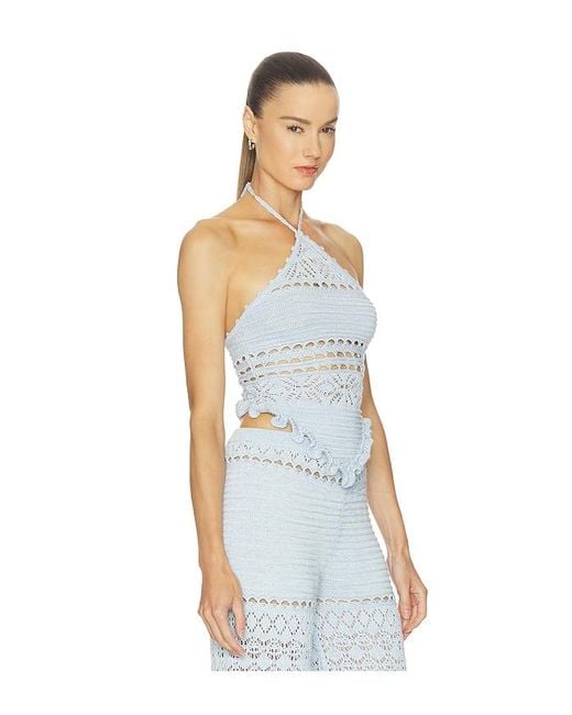 retroféte White Sylvaine Crochet Top