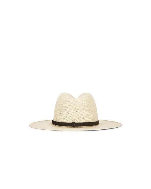Janessa Leone White Simone Fedora Hat