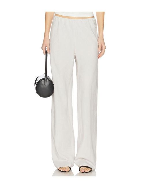 Vince High Waist Bias Pant White