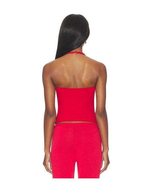 Frankie's Bikinis Red X Jennie Nora Cotton Jersey Halter Top