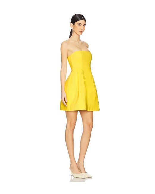 Jonathan Simkhai Yellow Arta Bustier Mini Dress