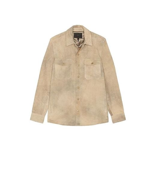 PAIGE Natural Peyman Suede Jacket for men