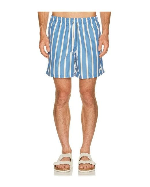 Bather Blue Fine Stripe Swim Trunk for men