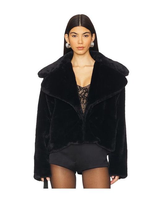 superdown Black Willow Faux Fur Coat