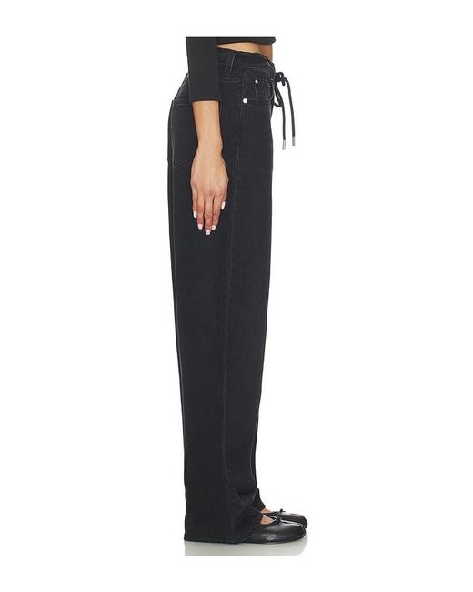 GRLFRND Black Bella Low Rise Boyfriend Drawstring