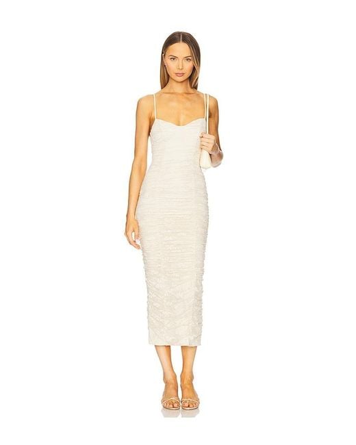 AFRM White Tosca Leaf Lace Dress